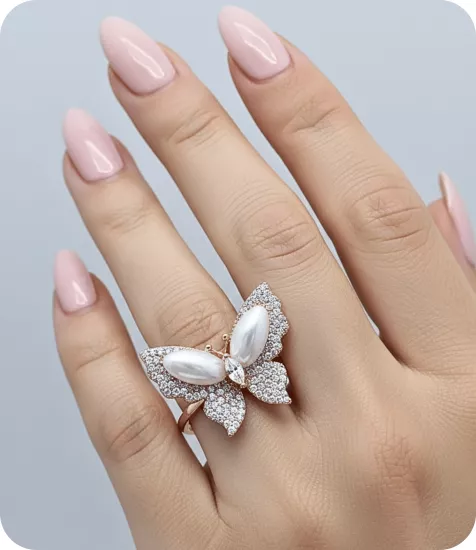 Rose Altın Kaplama Vip Seri Elmas Montür Tektaş Yüzük